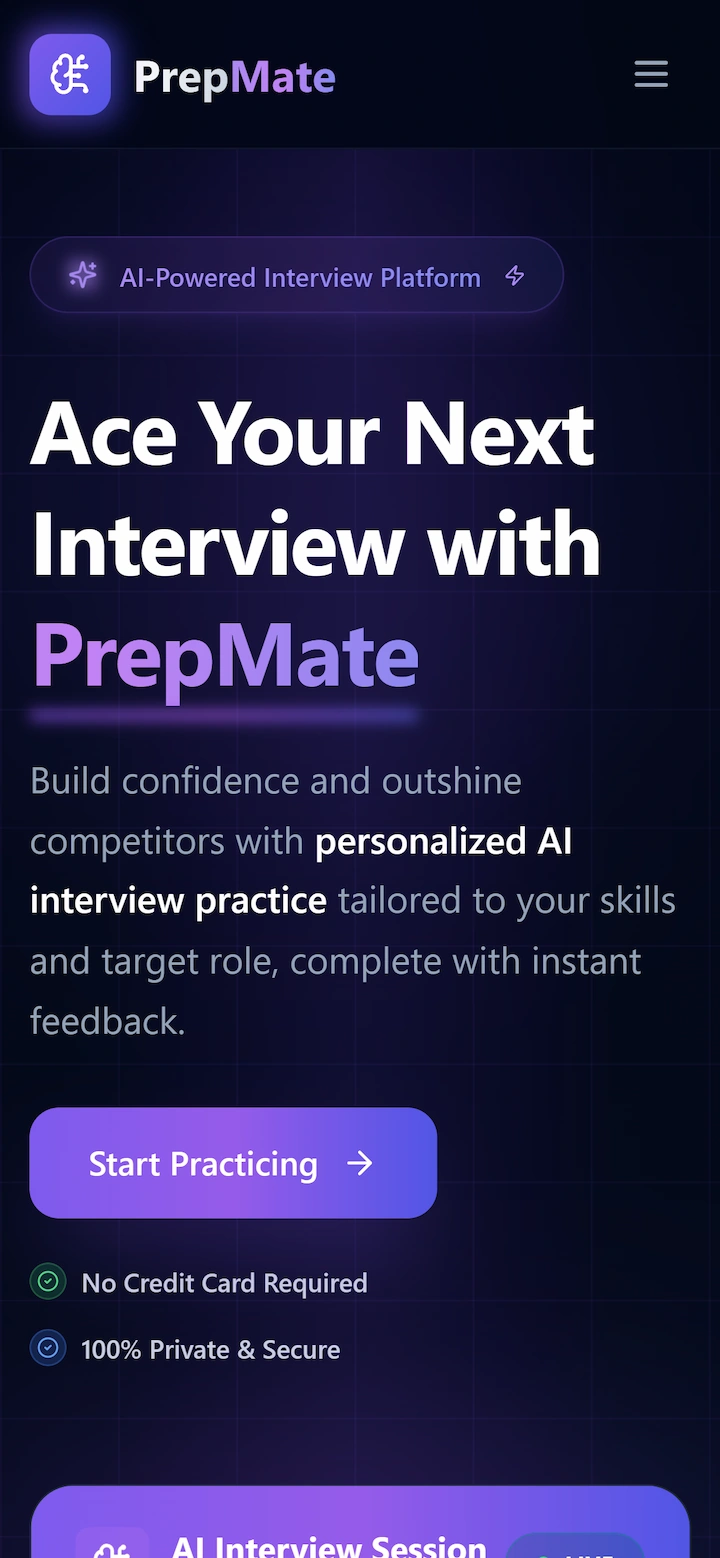 PrepMate mobile screenshot